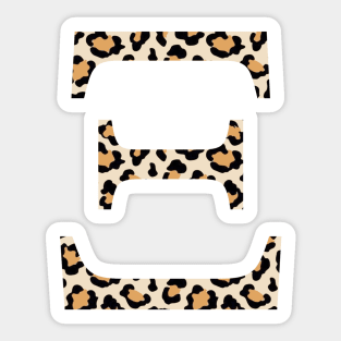 Xi Cheetah Letter Sticker